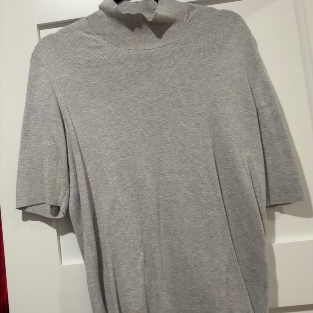 Banana Republic Light Gray Turtleneck Top